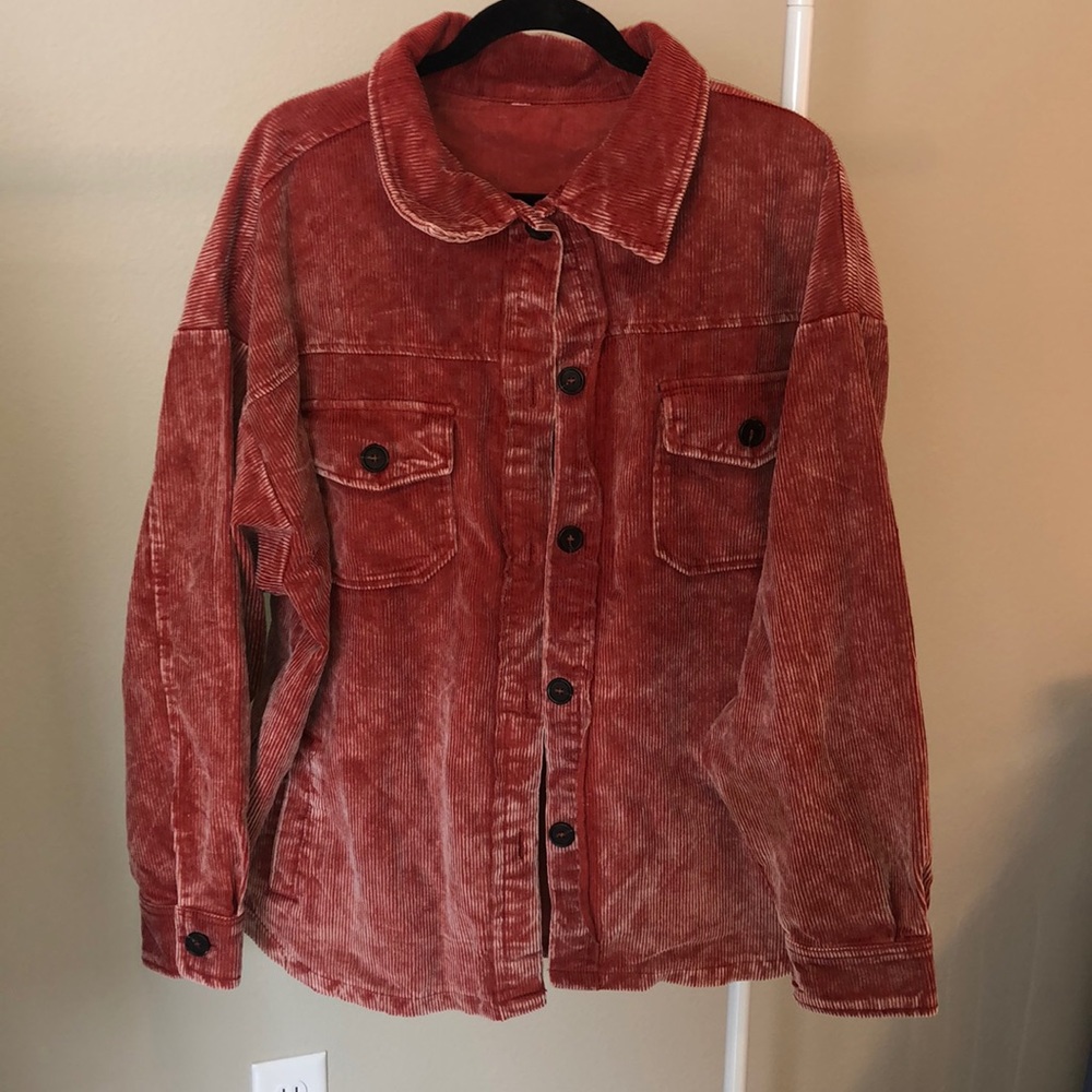 3X Red Corded Jacket
